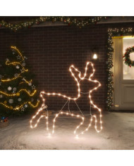 Figure de renne de Noël avec 72 LED Blanc chaud 57x55x4,5 cm | Mobilier & Déco