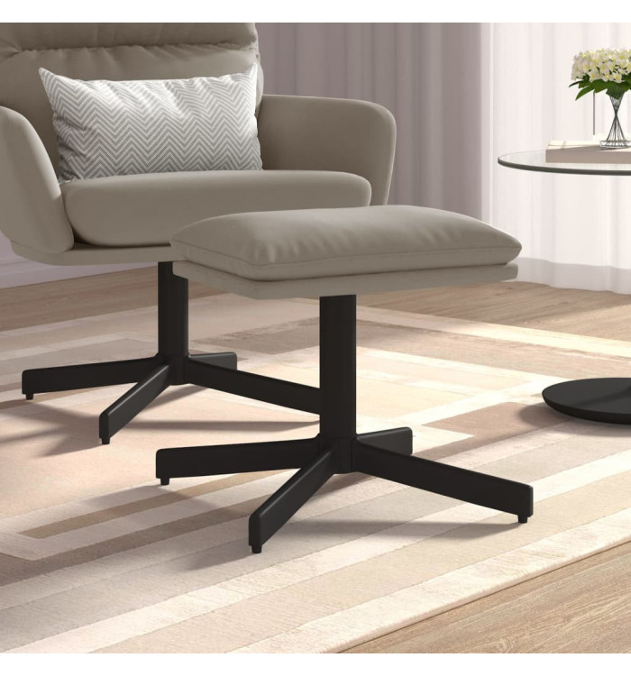 Repose-pied Gris clair 60x60x36 cm Velours | Mobilier & Déco