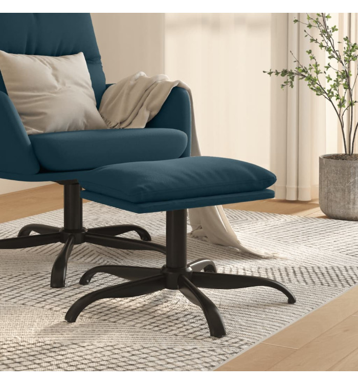 Repose-pied Bleu 60x60x36 cm Velours | Mobilier & Déco