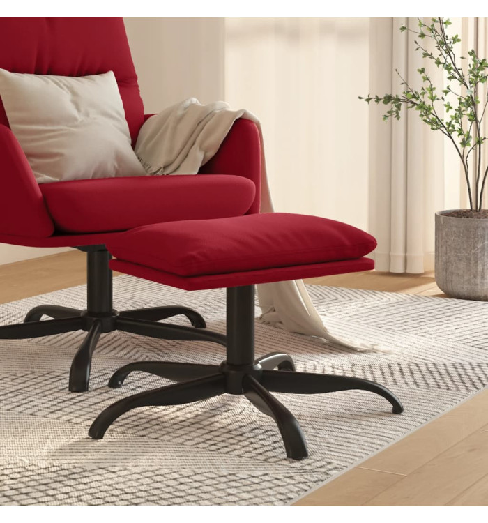 Repose-pied Rouge bordeaux 60x60x36 cm Velours | Mobilier & Déco