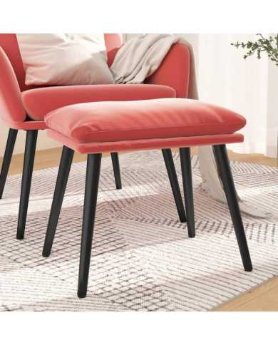 Repose-pied Rose 45x29,5x35 cm Velours | Mobilier & Déco