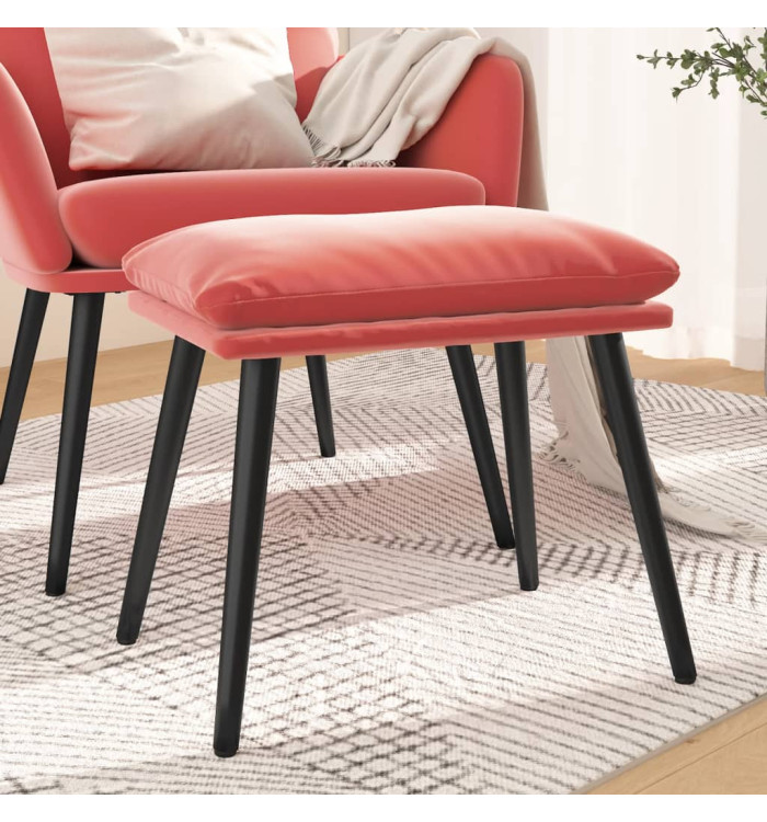 Repose-pied Rose 45x29,5x35 cm Velours | Mobilier & Déco