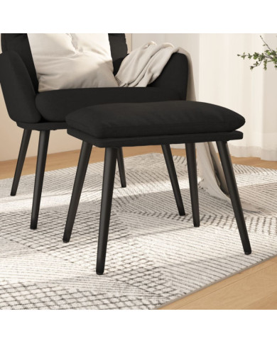 Repose-pied Noir 45x29,5x35 cm Tissu | Mobilier & Déco