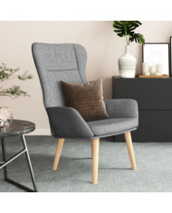 Chaise de relaxation Gris clair Tissu | Mobilier & Déco