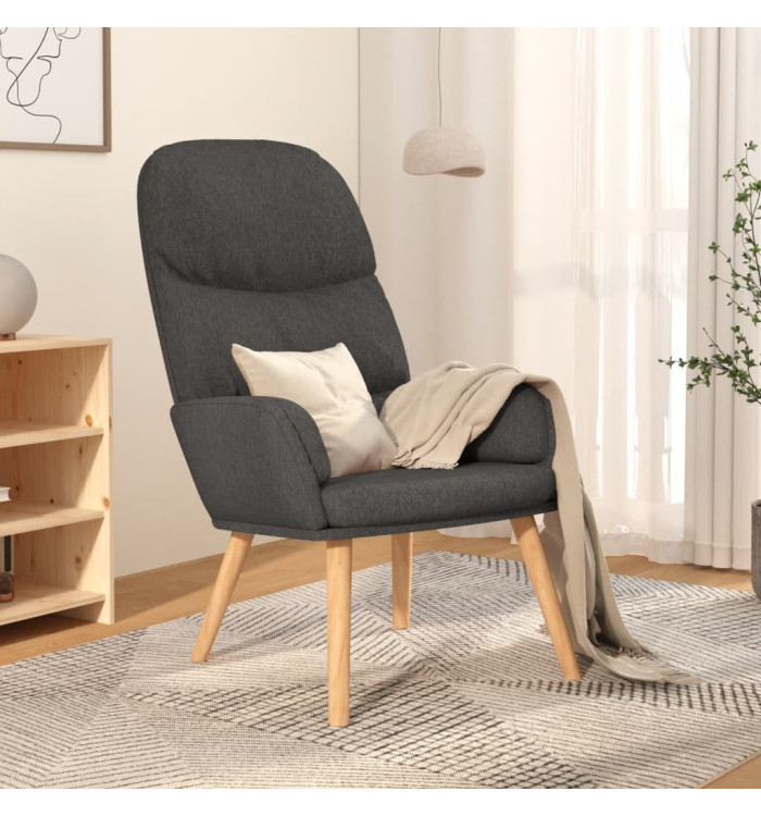 Chaise de relaxation Gris foncé Tissu | Mobilier & Déco