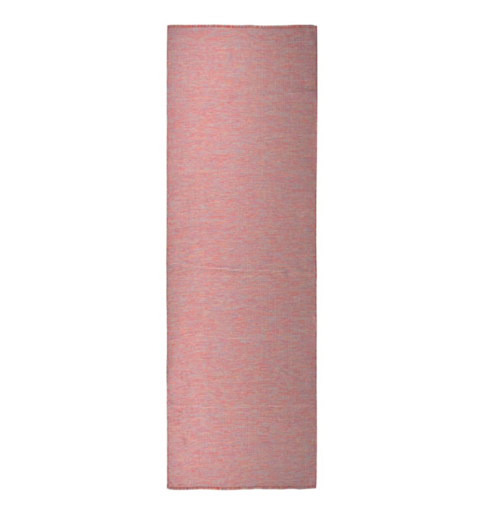 Tapis à tissage plat d'extérieur 80x250 cm Rouge | Mobilier & Déco