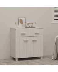 Buffet HAMAR Blanc 79x40x80 cm Bois massif de pin | Mobilier & Déco
