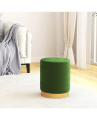 Tabouret de rangement rond Vert Velours | Mobilier & Déco