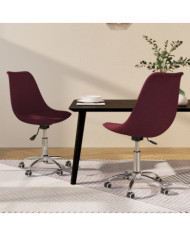 Chaises à manger pivotantes lot de 2 violet tissu | Mobilier & Déco
