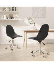 Chaises pivotantes à manger lot de 2 gris clair PP | Mobilier & Déco
