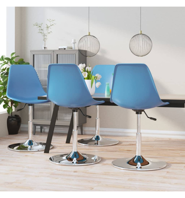 Chaises à manger pivotantes lot de 4 bleu PP | Mobilier & Déco