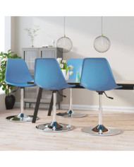 Chaises à manger pivotantes lot de 4 bleu PP | Mobilier & Déco