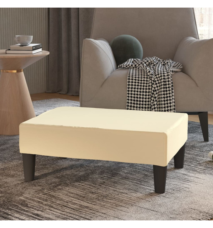 Repose-pied Crème 78x56x32 cm Similicuir | Mobilier & Déco