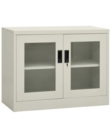 Armoire de bureau Gris clair 90x40x70 cm Acier | Mobilier & Déco