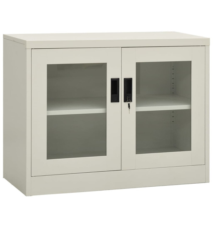 Armoire de bureau Gris clair 90x40x70 cm Acier | Mobilier & Déco