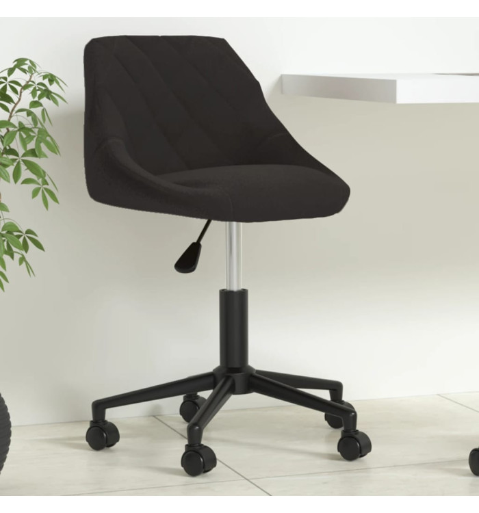 Chaise pivotante de bureau Noir Velours | Mobilier & Déco