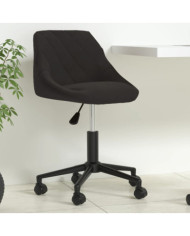 Chaise pivotante de bureau Noir Velours | Mobilier & Déco