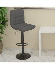 Tabouret de bar Gris foncé Tissu | Mobilier & Déco