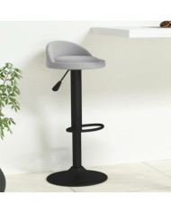 Tabouret de bar Gris clair Velours | Mobilier & Déco