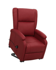 Fauteuil Rouge bordeaux Similicuir | Mobilier & Déco