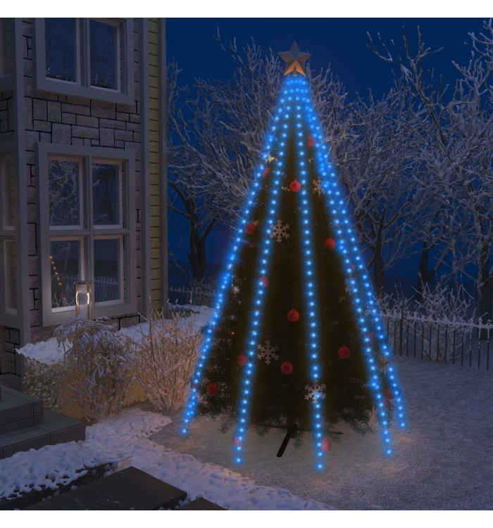 Guirlande lumineuse d'arbre de Noël 400 LED Bleu 400 cm | Mobilier & Déco