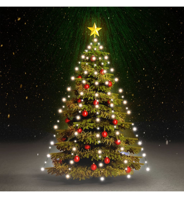Guirlande lumineuse d'arbre de Noël 210 LED Blanc froid 210 cm | Mobilier & Déco