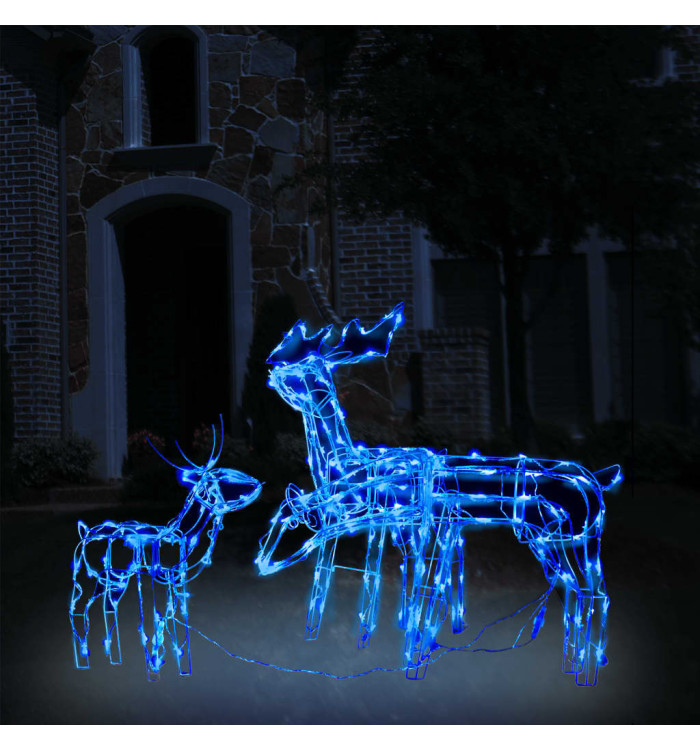 Cordon lumineux de Noël 3 pcs Rennes 229 LED | Mobilier & Déco