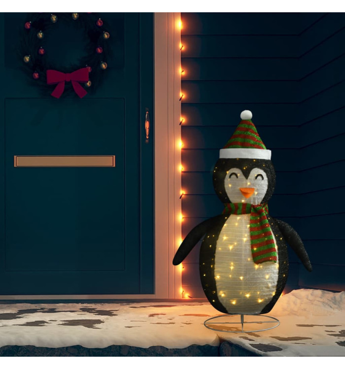 Décoration de Noël pingouin à LED Tissu de luxe 120 cm | Mobilier & Déco