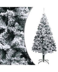 Sapin de Noël artificiel avec neige floquée Vert 400 cm PVC | Mobilier & Déco