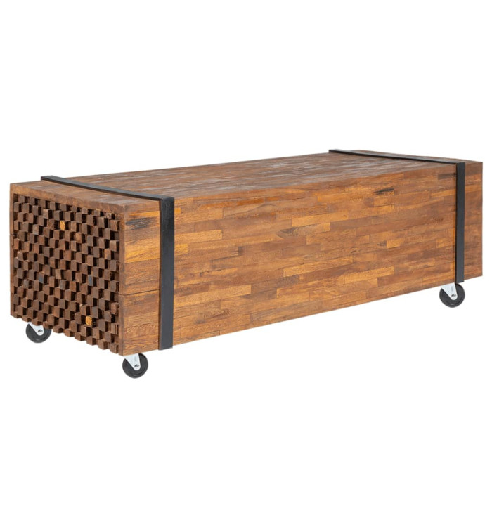 Table basse 110x45x38 cm bois de teck solide | Mobilier & Déco