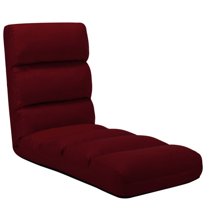Chaise pliable de sol Rouge bordeaux Similicuir | Mobilier & Déco