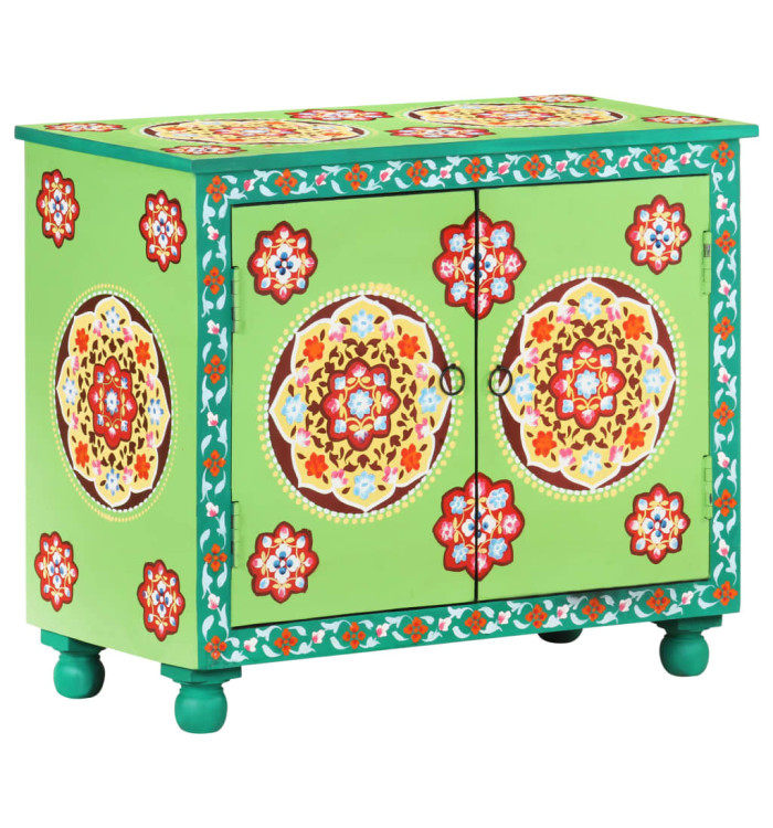 Buffet peint à la main Multicolore 70x35x60 cm Bois de manguier | Mobilier & Déco
