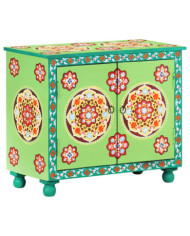 Buffet peint à la main Multicolore 70x35x60 cm Bois de manguier | Mobilier & Déco