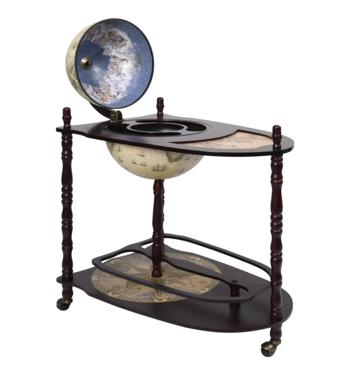 Support de vin autoportant globe Bois d'eucalyptus Vert | Mobilier & Déco