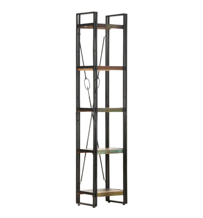 Bibliothèque 5 niveaux 40x30x180 cm Bois de récupération massif | Mobilier & Déco