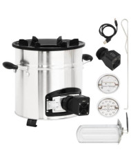 Poêle à bois avec ventilateur USB Argenté 35,5x26x28 cm Inox | Mobilier & Déco