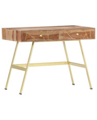 Bureau avec tiroirs 100x55x75 cm bois solide | Mobilier & Déco