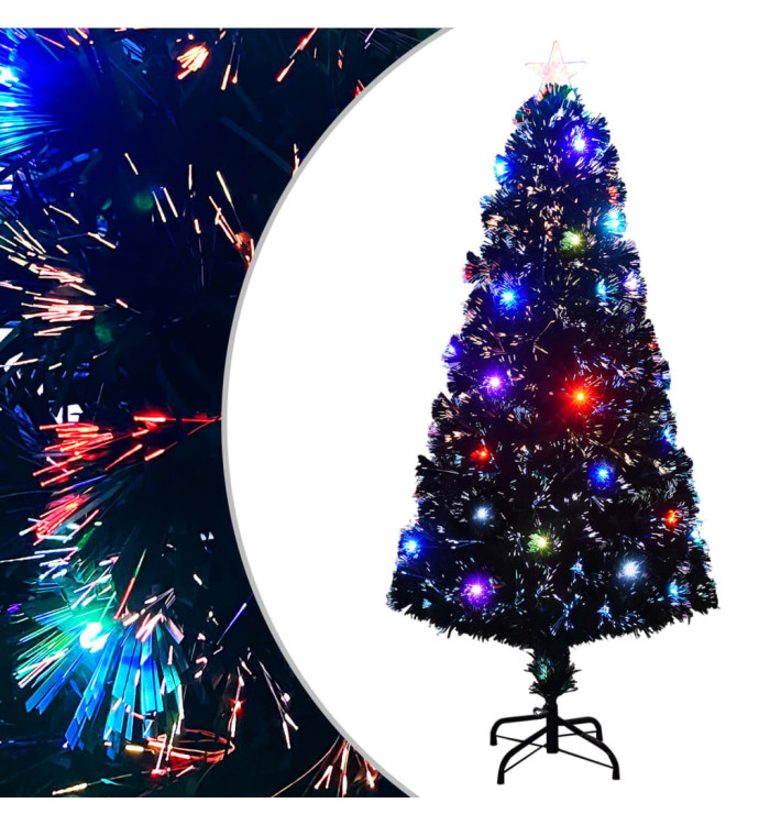 Arbre de Noël pré-éclairé avec support 150 cm fibre optique | Mobilier & Déco
