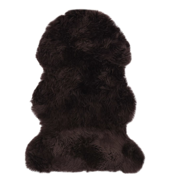 Tapis en peau de mouton 60 x 90 cm Marron | Mobilier & Déco