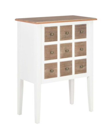 Buffet Blanc 54x30x80 cm Bois massif | Mobilier & Déco