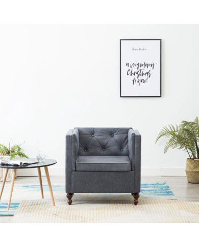 Fauteuil gris tissu | Mobilier & Déco