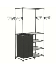 Porte-vêtements Acier et tissu non-tissé 87x44x158 cm Noir | Mobilier & Déco