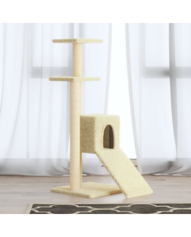 Arbre à chat avec griffoirs en sisal Crème 92 cm | Mobilier & Déco