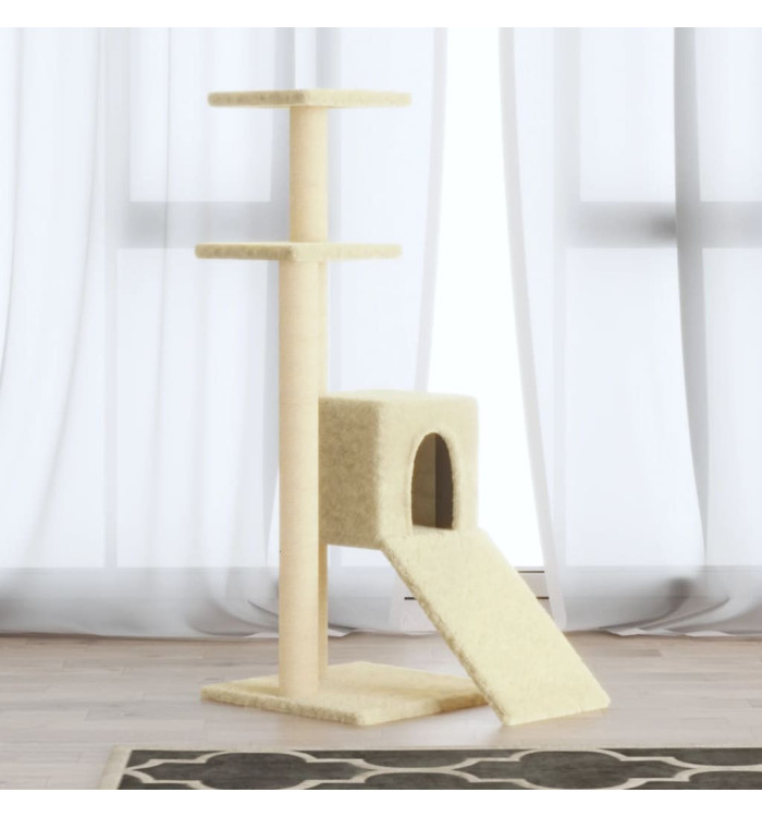 Arbre à chat avec griffoirs en sisal Crème 92 cm | Mobilier & Déco
