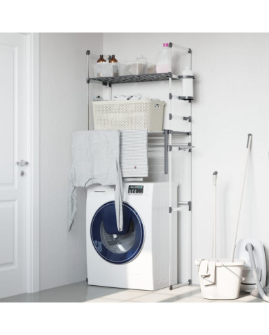 Étagère pour machine à laver 77x52x192 cm aluminium | Mobilier & Déco