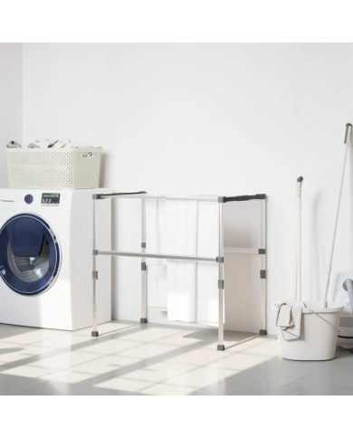 Séchoir à linge 83x(50-55)x(40-85) cm aluminium | Mobilier & Déco