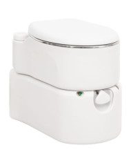 Toilette de camping intégrée blanc 24+17 L PEHD et acier | Mobilier & Déco