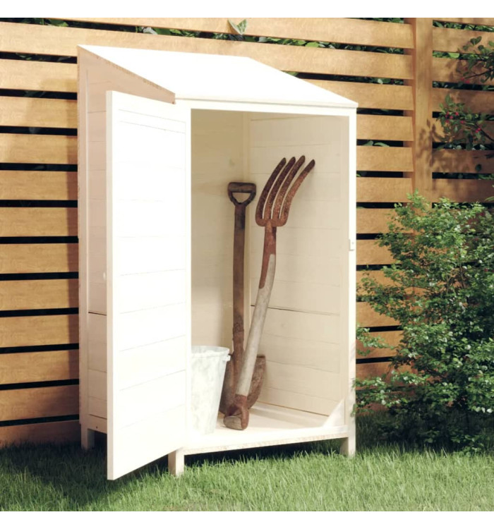 Remise de jardin Blanc 55x52x112 cm Bois de sapin solide | Mobilier & Déco