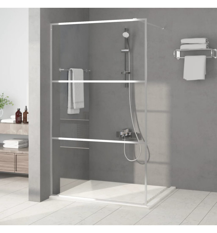 Paroi de douche Argenté 115x195 cm Verre ESG transparent | Mobilier & Déco