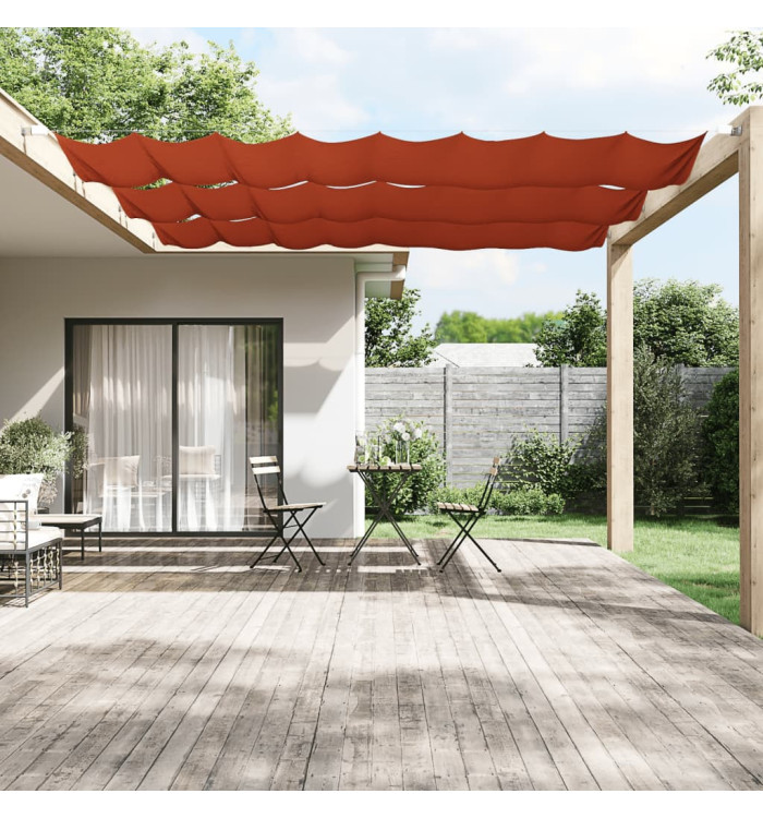 Auvent vertical Terre cuite 60x800 cm Tissu oxford | Mobilier & Déco